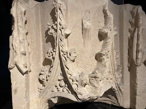 A close-up of a stone sculpture
Description automatically generated